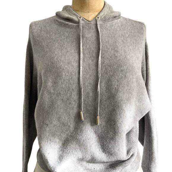 Philosophy Gray Ribbed Hoodie Size S - Picture 8 of 8